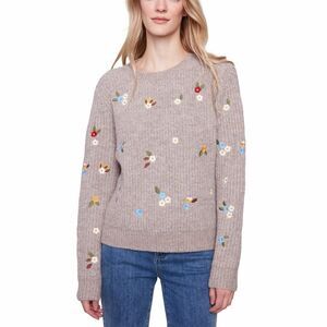 Women's Charlie B Embroidered Garden Pullover Sweater size XS